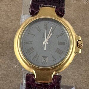 Vintage 1990's Dunhill Fancy 18 Karat Gold Plated Ladies Watch